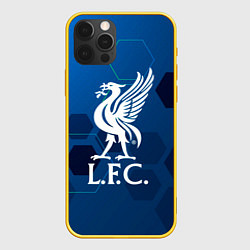 Чехол iPhone 12 Pro Liverpool шестиугольники абстракция