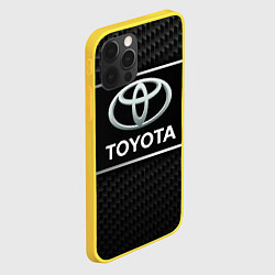 Чехол для iPhone 12 Pro Toyota Карбон, цвет: 3D-желтый — фото 2