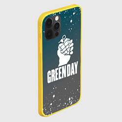 Чехол для iPhone 12 Pro Green day - брызги, цвет: 3D-желтый — фото 2