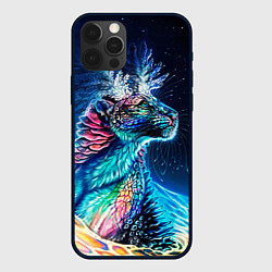 Чехол для iPhone 12 Pro Неоновый сказочный леопард, цвет: 3D-черный