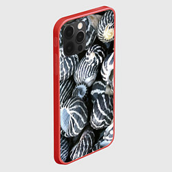 Чехол для iPhone 12 Pro Паттерн из океанских ракушек, цвет: 3D-красный — фото 2