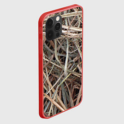 Чехол для iPhone 12 Pro Обычная высохшая трава - авангард, цвет: 3D-красный — фото 2
