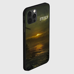 Чехол для iPhone 12 Pro STALKER Закат В Зоне Отчуждения, цвет: 3D-черный — фото 2