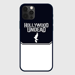 Чехол для iPhone 12 Pro Hollywood Undead краска, цвет: 3D-черный