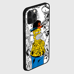 Чехол для iPhone 12 Pro Гомер Симпсон - ярый головорез!, цвет: 3D-черный — фото 2