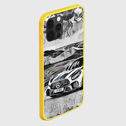 Чехол для iPhone 12 Pro Мерседес на природе, цвет: 3D-желтый — фото 2