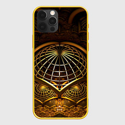Чехол для iPhone 12 Pro Загадочный принт в трехмерном пространстве, цвет: 3D-желтый