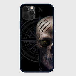 Чехол для iPhone 12 Pro Череп пирата, компас, цвет: 3D-черный