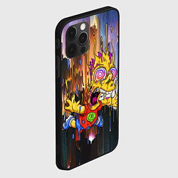 Чехол для iPhone 12 Pro Барт Симпсон, свободное падение - стилизация, цвет: 3D-черный — фото 2