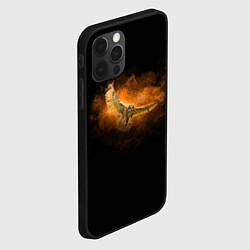 Чехол для iPhone 12 Pro Сова вылетает из трехмерного пространства, цвет: 3D-черный — фото 2