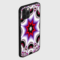 Чехол для iPhone 12 Pro Грубый фрактальный узор, цвет: 3D-черный — фото 2