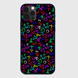 Чехол для iPhone 12 Pro League Of Legends: Arcane neon logo, цвет: 3D-черный
