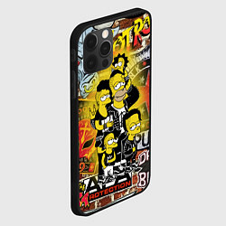 Чехол для iPhone 12 Pro Simpsons & Punks not dead! Motto!, цвет: 3D-черный — фото 2