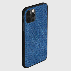 Чехол для iPhone 12 Pro Деним - джинсовая ткань текстура, цвет: 3D-черный — фото 2