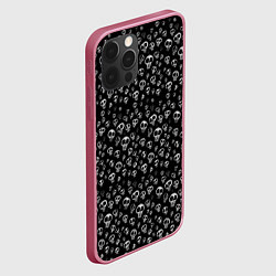 Чехол для iPhone 12 Pro Черепки - покарябанные, цвет: 3D-малиновый — фото 2