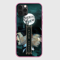 Чехол для iPhone 12 Pro Sherlock vs Moriarty, цвет: 3D-малиновый