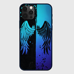 Чехол для iPhone 12 Pro Крылья инь янь, цвет: 3D-черный
