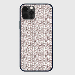 Чехол для iPhone 12 Pro Лица в квадрате, цвет: 3D-черный