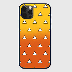 Чехол для iPhone 12 Pro Оранжевое кимоно с треугольниками - Зеницу клинок, цвет: 3D-черный