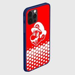Чехол для iPhone 12 Pro Super Mario - абстракция, цвет: 3D-тёмно-синий — фото 2