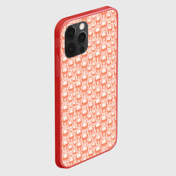 Чехол для iPhone 12 Pro Череп и сердце, цвет: 3D-красный — фото 2