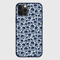 Чехол для iPhone 12 Pro Череп с пулевым отверстием, цвет: 3D-черный