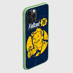 Чехол для iPhone 12 Pro FALLOUT 76 - Черточки, цвет: 3D-салатовый — фото 2