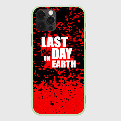 Чехол для iPhone 12 Pro The last of us - красная текстура, цвет: 3D-салатовый
