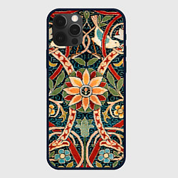 Чехол для iPhone 12 Pro Ковер с птицами, цвет: 3D-черный