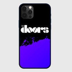 Чехол для iPhone 12 Pro The Doors purple grunge, цвет: 3D-черный