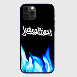 Чехол iPhone 12 Pro Judas Priest blue fire