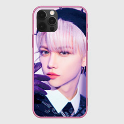 Чехол для iPhone 12 Pro Stray Kids 2nd World Tour Maniac Felix, цвет: 3D-малиновый