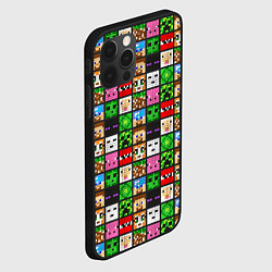 Чехол для iPhone 12 Pro Minecraft - characters, цвет: 3D-черный — фото 2