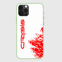 Чехол для iPhone 12 Pro Crysis Gaming - красная текстура, цвет: 3D-салатовый