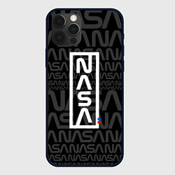 Чехол для iPhone 12 Pro Nasa паттерн, цвет: 3D-черный