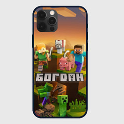 Чехол для iPhone 12 Pro Богдан Minecraft, цвет: 3D-черный