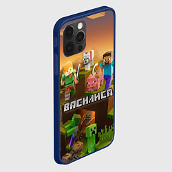 Чехол для iPhone 12 Pro Василиса Minecraft, цвет: 3D-тёмно-синий — фото 2