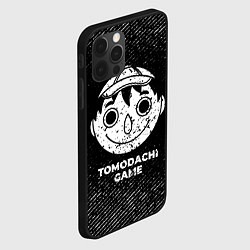 Чехол для iPhone 12 Pro Tomodachi Game с потертостями на темном фоне, цвет: 3D-черный — фото 2