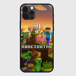 Чехол для iPhone 12 Pro Константин Minecraft, цвет: 3D-черный