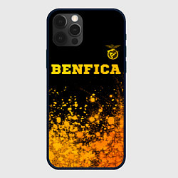 Чехол для iPhone 12 Pro Benfica - gold gradient: символ сверху, цвет: 3D-черный