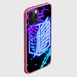 Чехол для iPhone 12 Pro Attack on Titan neon, цвет: 3D-малиновый — фото 2