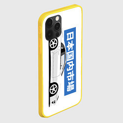 Чехол для iPhone 12 Pro Nissan 300ZX Front View JDM Retro Style, цвет: 3D-желтый — фото 2