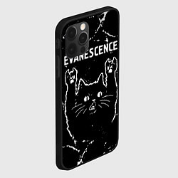 Чехол для iPhone 12 Pro Группа Evanescence и рок кот, цвет: 3D-черный — фото 2