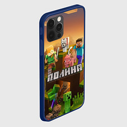 Чехол для iPhone 12 Pro Полина Minecraft, цвет: 3D-тёмно-синий — фото 2