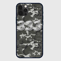 Чехол для iPhone 12 Pro Камуфляж 333, цвет: 3D-черный