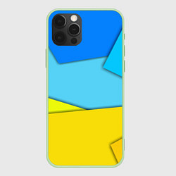Чехол для iPhone 12 Pro Простой геометрический фон, цвет: 3D-салатовый