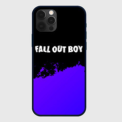 Чехол для iPhone 12 Pro Fall Out Boy purple grunge, цвет: 3D-черный