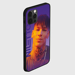 Чехол для iPhone 12 Pro Niletto на фиолетовом фоне, цвет: 3D-черный — фото 2