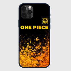 Чехол для iPhone 12 Pro One Piece - gold gradient: символ сверху, цвет: 3D-черный