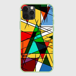 Чехол для iPhone 12 Pro Грубый абстрактный фон, цвет: 3D-салатовый